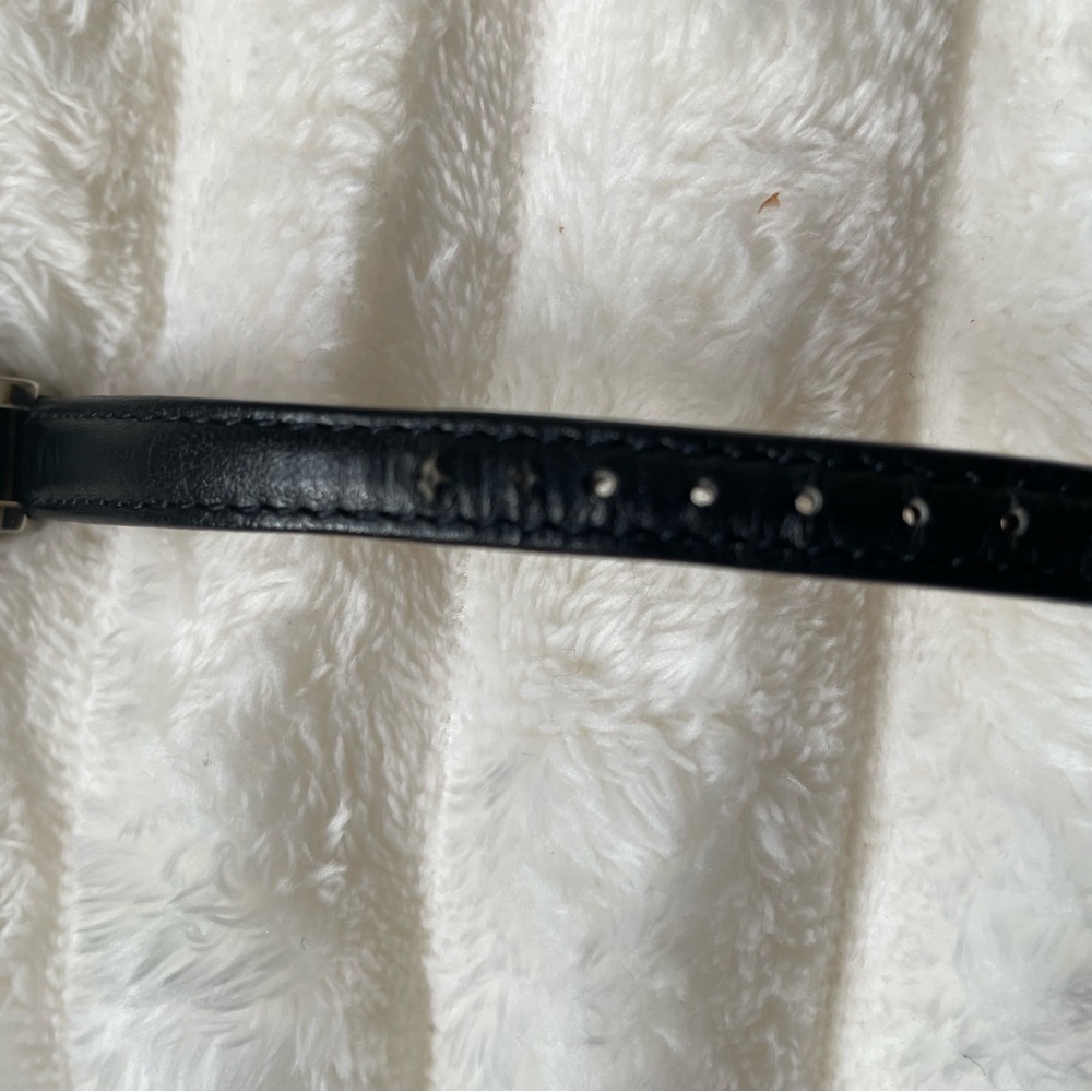 Anne Klein Diamond Black Leather Strap Watch-like new! - Picture 3 of 9